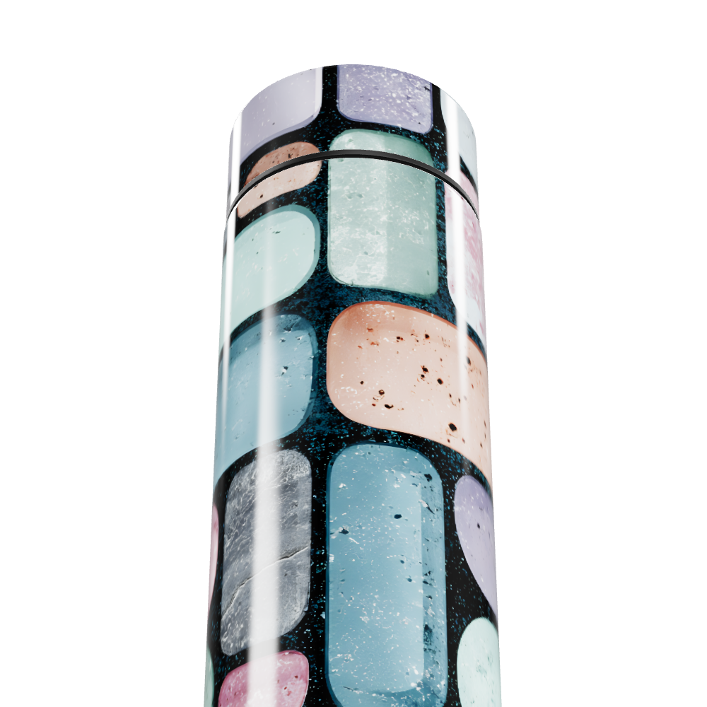 Garrafa Térmica Touch - Estampa Colorida Geométrica