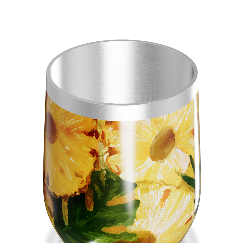 Copo Térmico Slim - Abacaxi Tropical Aço Inox