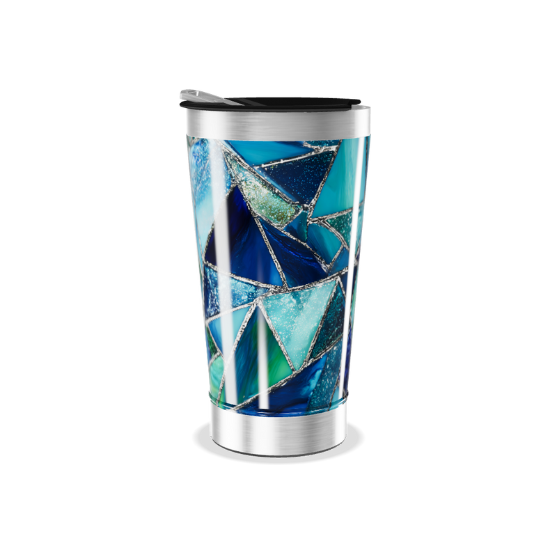 Copo Térmico - Azul Vidro Colorido