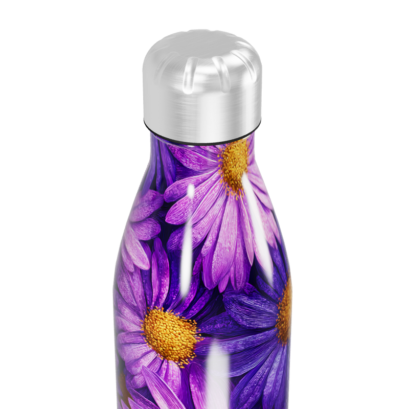 Garrafa Inox Flores Roxas 750ml