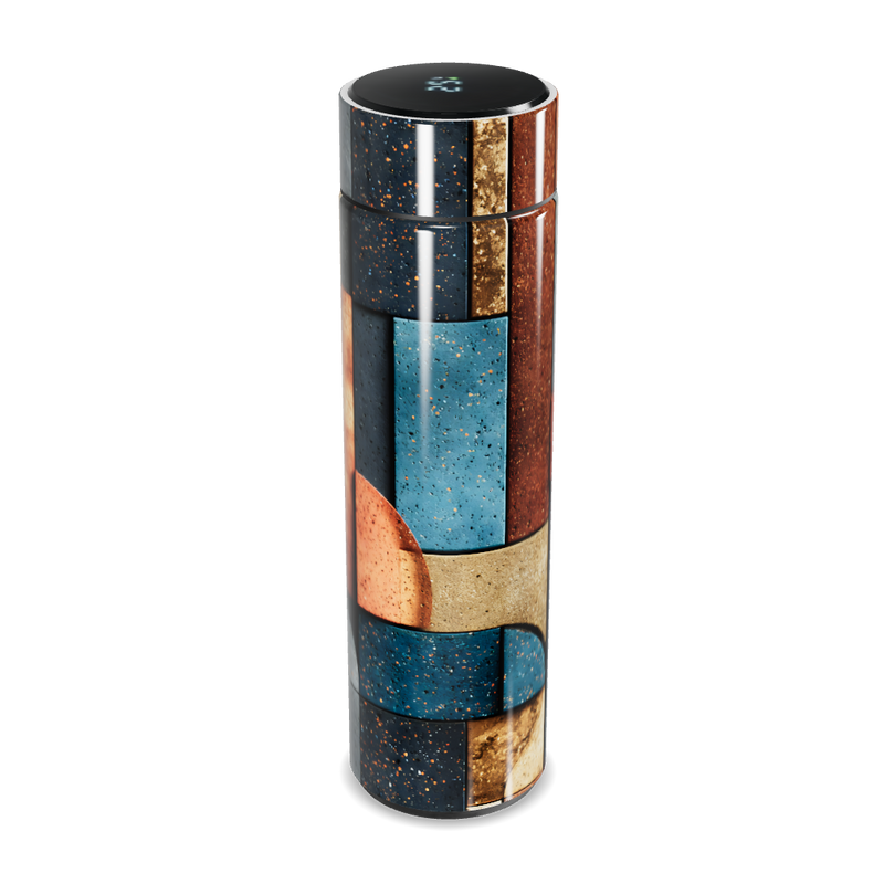 Garrafa Térmica Touch - Design Geométrico Colorido