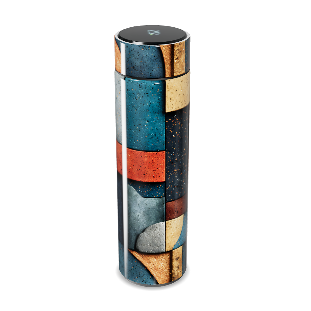 Garrafa Térmica Touch - Design Geométrico Colorido