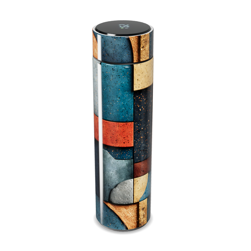 Garrafa Térmica Touch - Design Geométrico Colorido