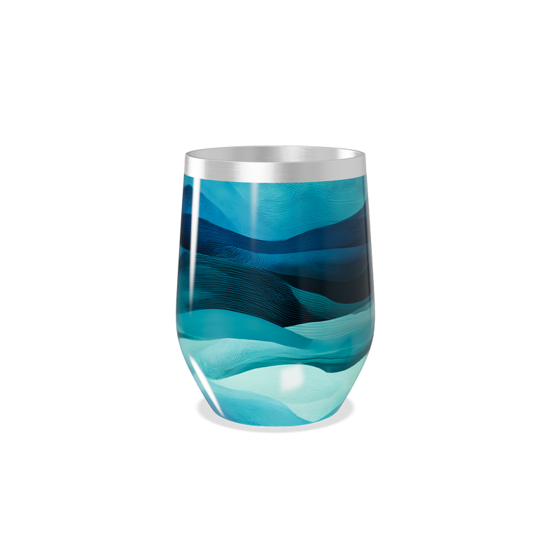Copo Térmico Slim - Ondas Azul Inox