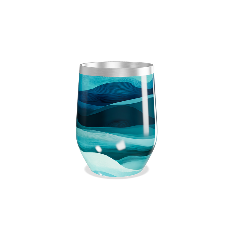 Copo Térmico Slim - Ondas Azul Inox