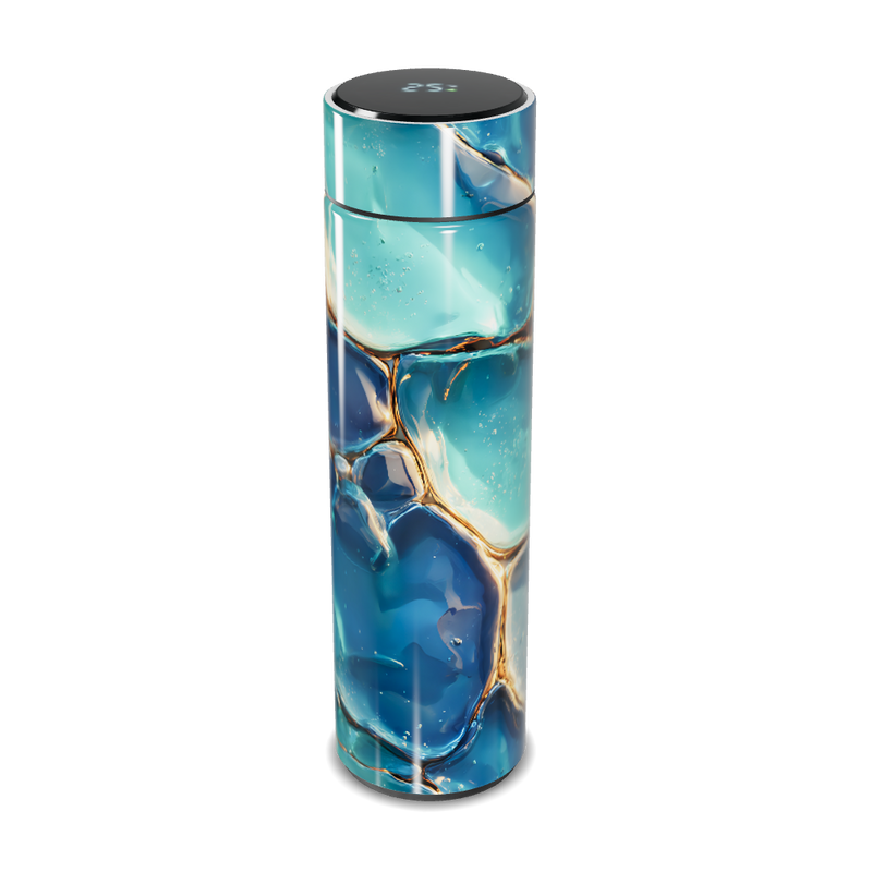 Garrafa Térmica Touch Azul Marmorizada