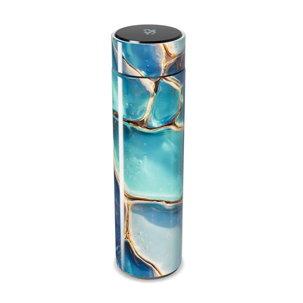 Garrafa Térmica Touch Azul Marmorizada