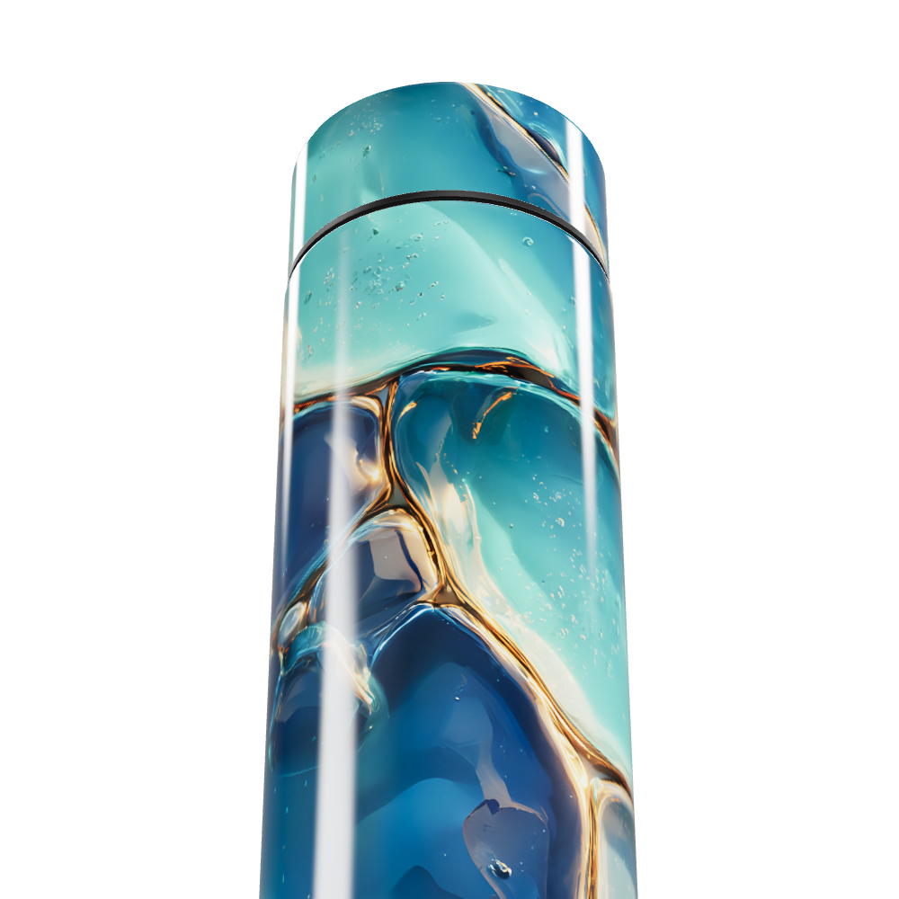 Garrafa Térmica Touch Azul Marmorizada