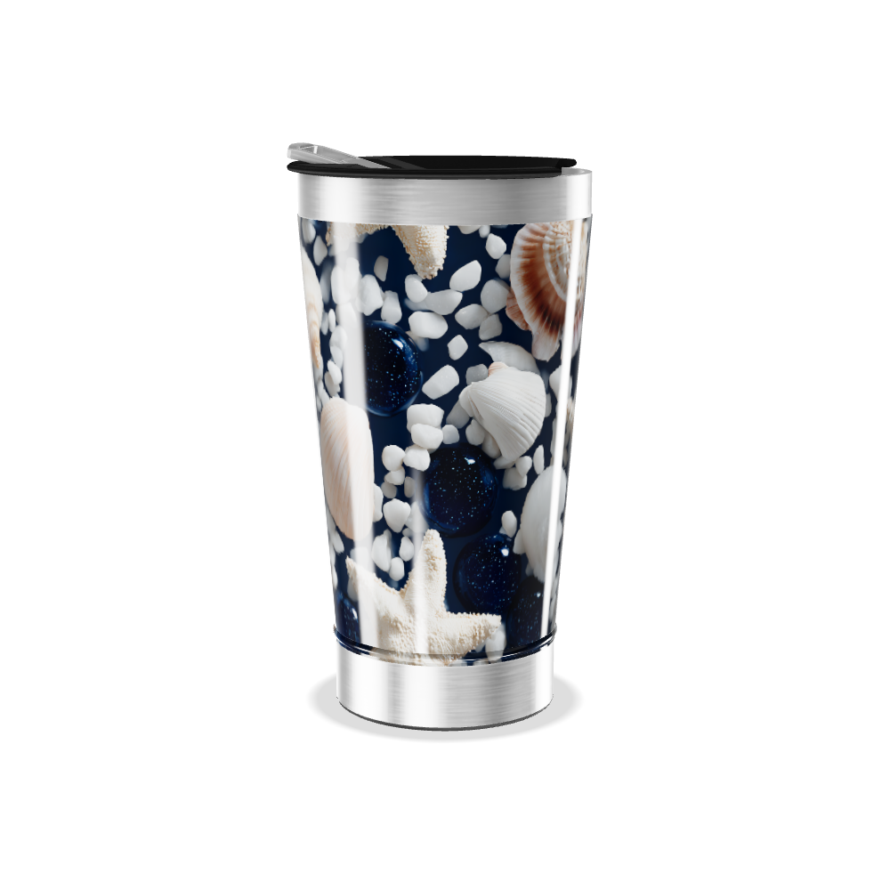 Copo Térmico - Estampa Marinha Conchas