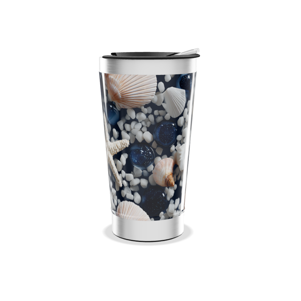 Copo Térmico - Estampa Marinha Conchas