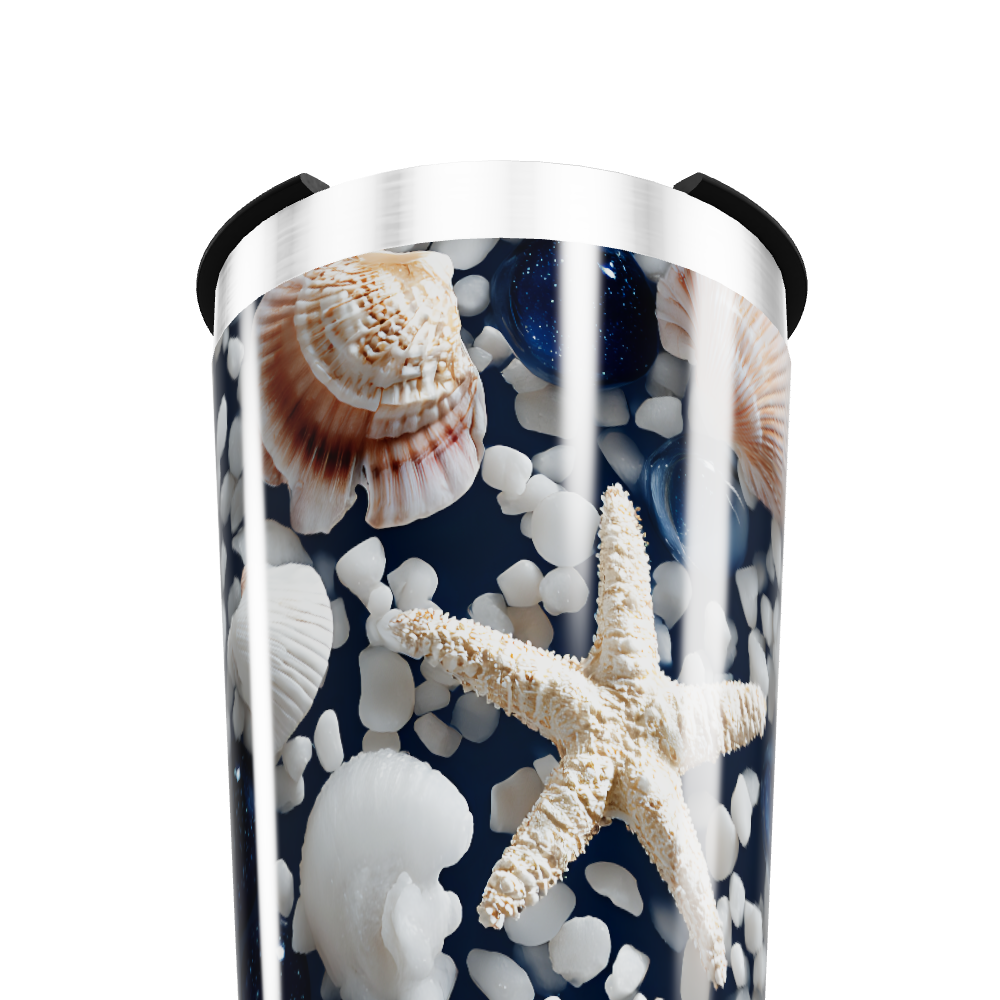 Copo Térmico - Estampa Marinha Conchas
