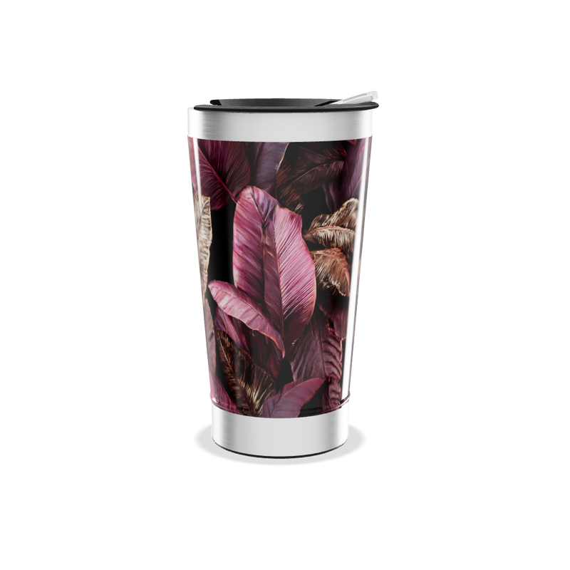 Copo Térmico - Folhas Roxas Inox