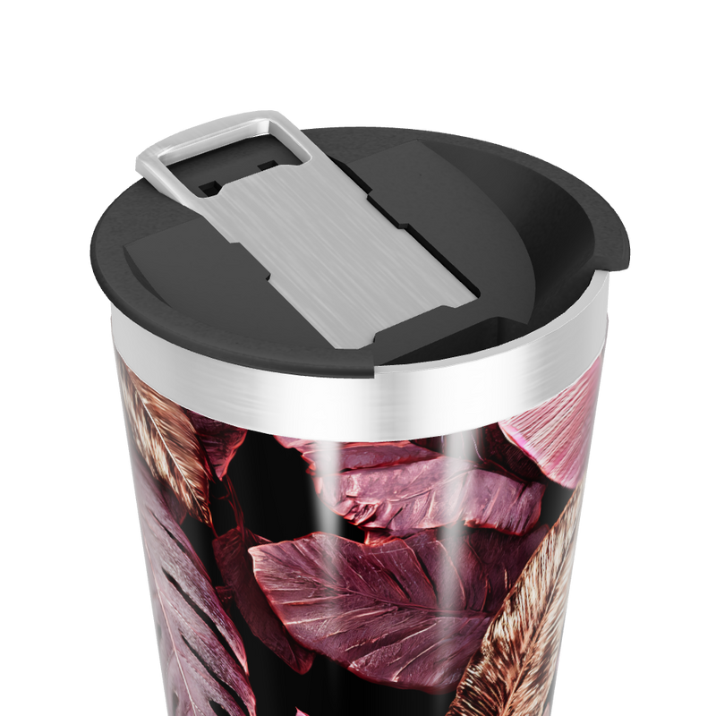 Copo Térmico - Folhas Roxas Inox