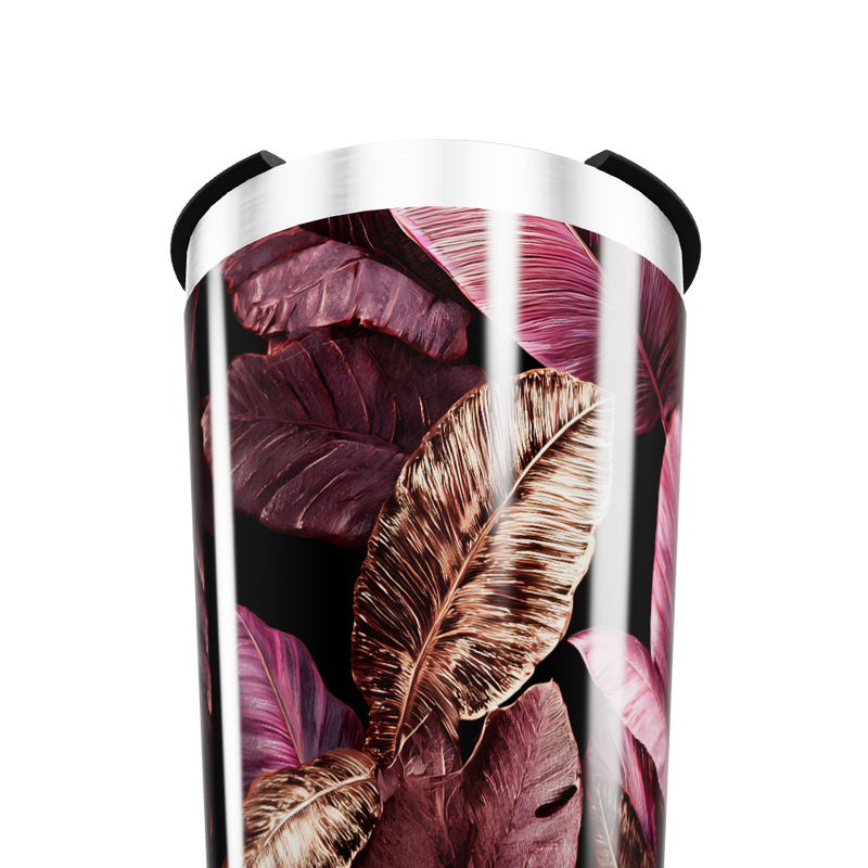 Copo Térmico - Folhas Roxas Inox