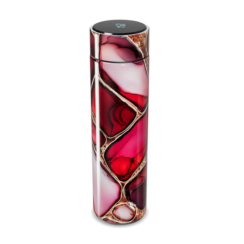 Garrafa Térmica Touch - Estampa Abstrata Vermelha