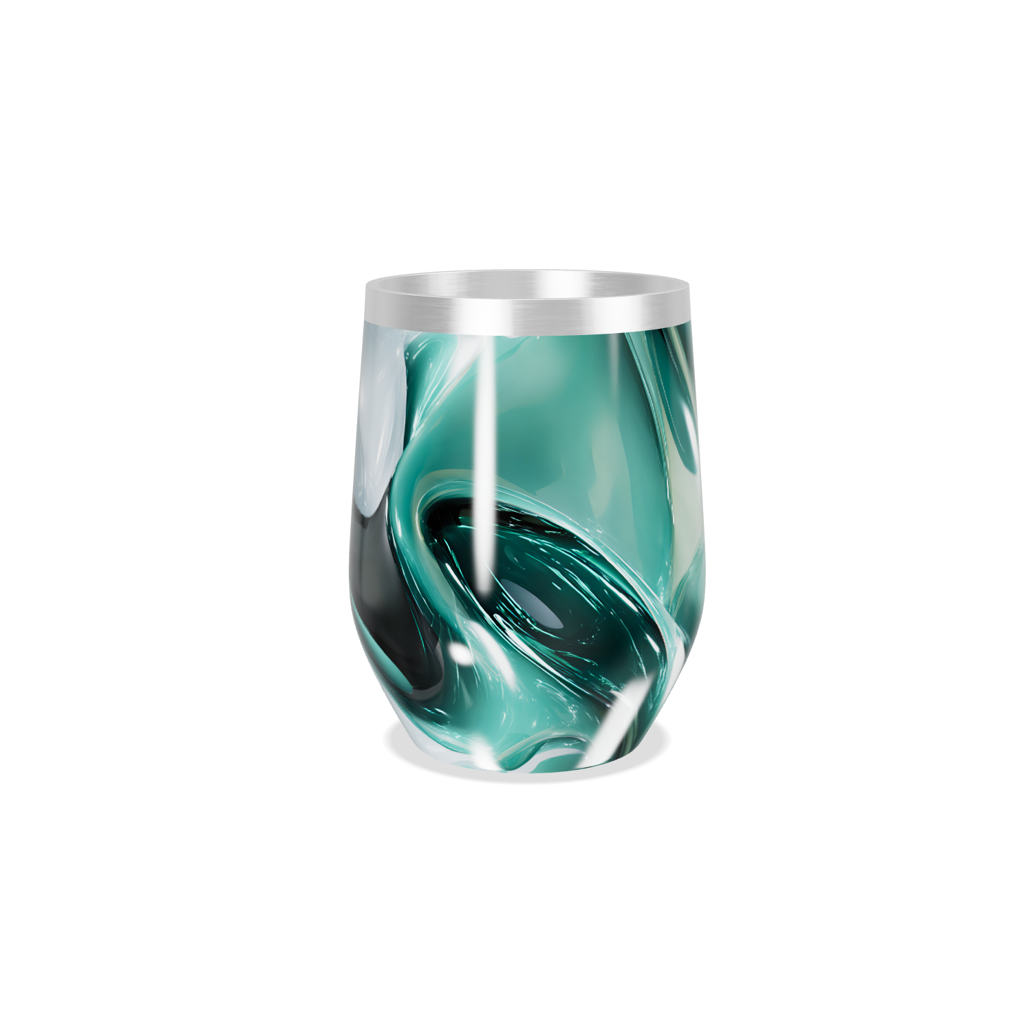 Copo Térmico Slim - Verde Mármore Inox