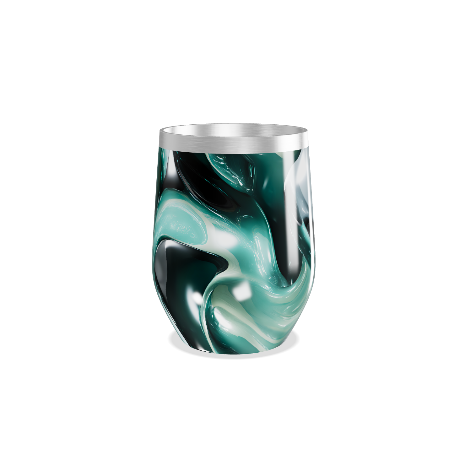 Copo Térmico Slim - Verde Mármore Inox