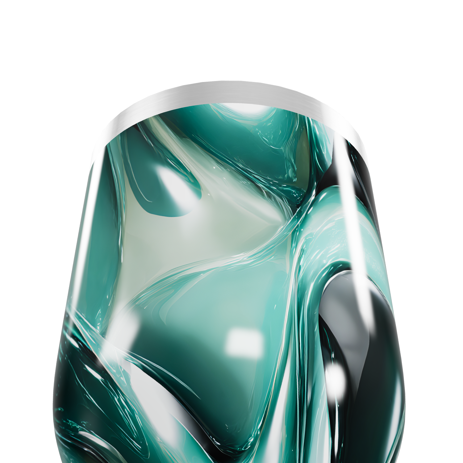 Copo Térmico Slim - Verde Mármore Inox