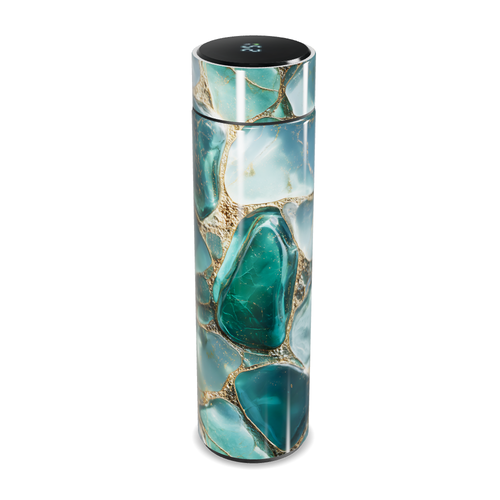 Garrafa Térmica Touch - Verde Marmorizada