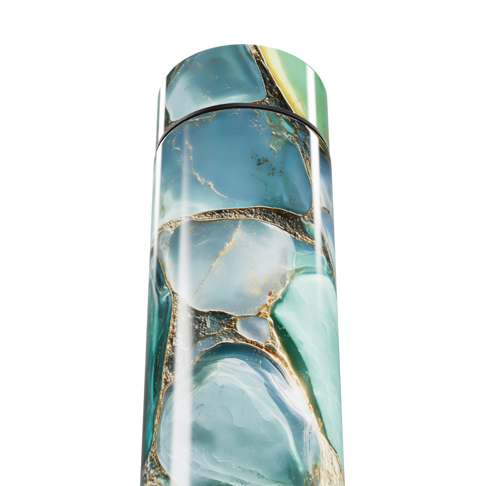 Garrafa Térmica Touch - Verde Marmorizada