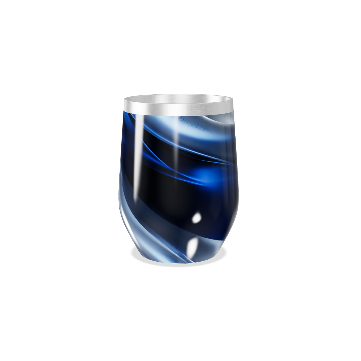 Copo Térmico Slim - Azul Inox Design Curvo