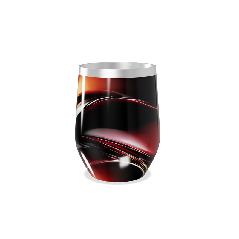 Copo Térmico Slim - Preto com Design Abstrato