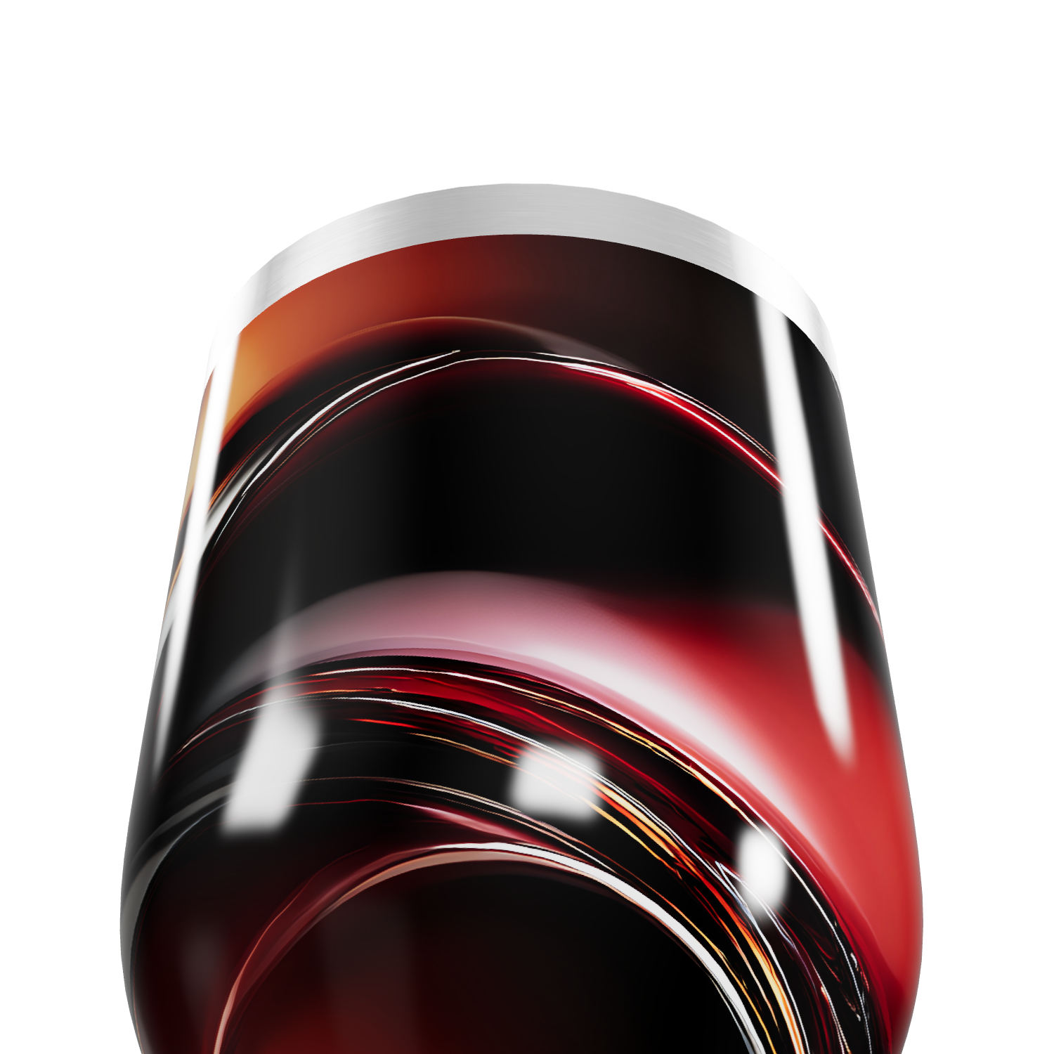 Copo Térmico Slim - Preto com Design Abstrato