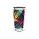 Copo Térmico - Flores Coloridas Inox