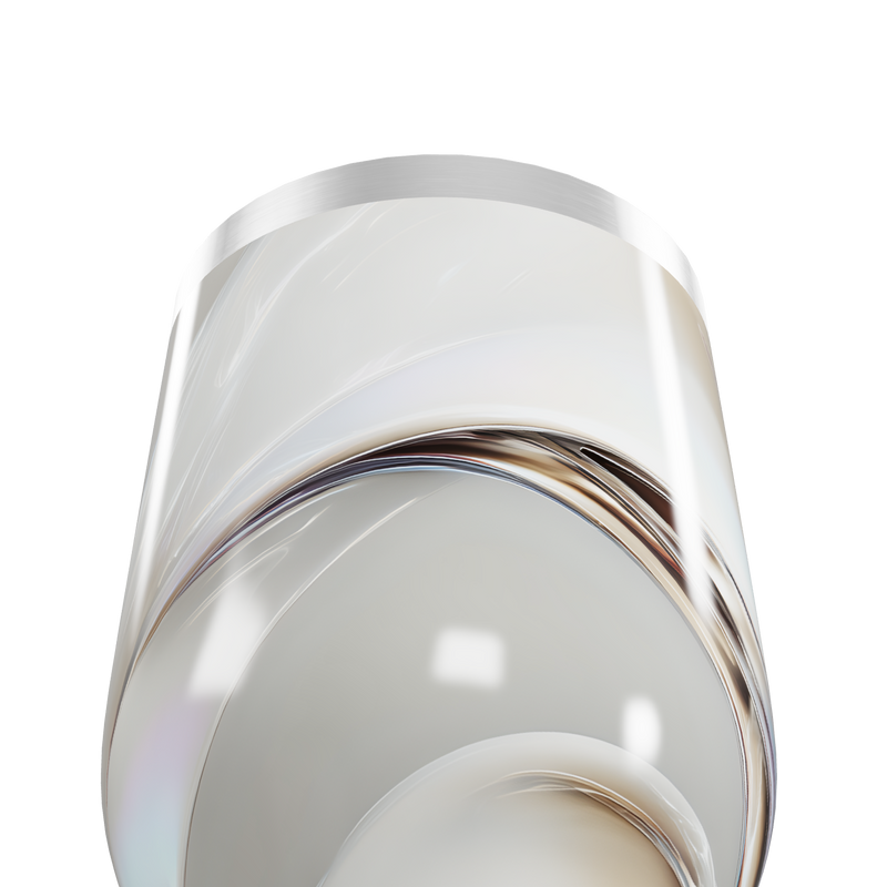 Copo Térmico Slim - Design Marmorizado Branco