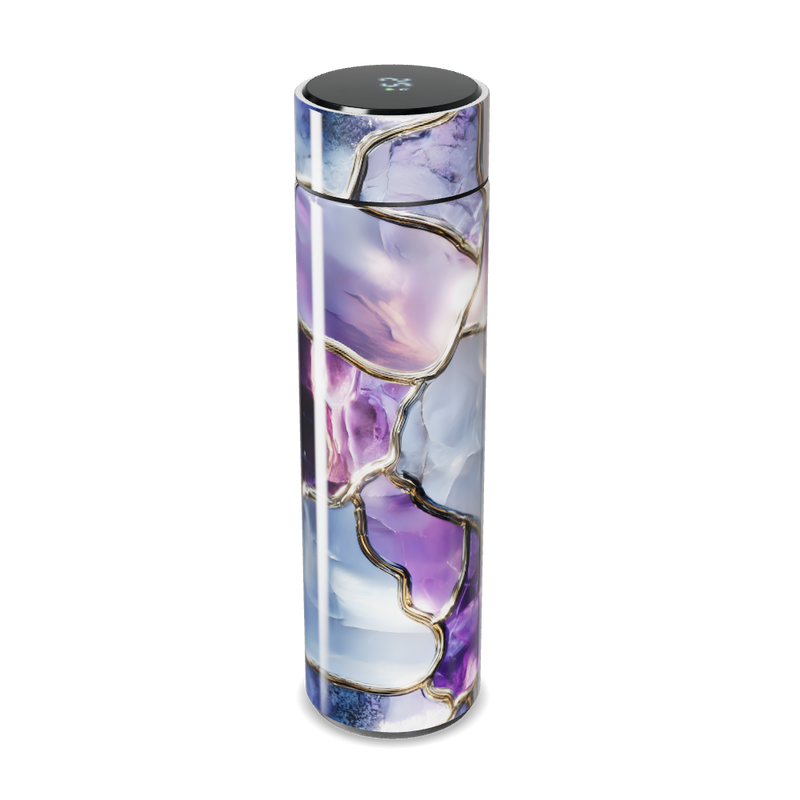 Garrafa Térmica Touch Roxa Estampa Mármore