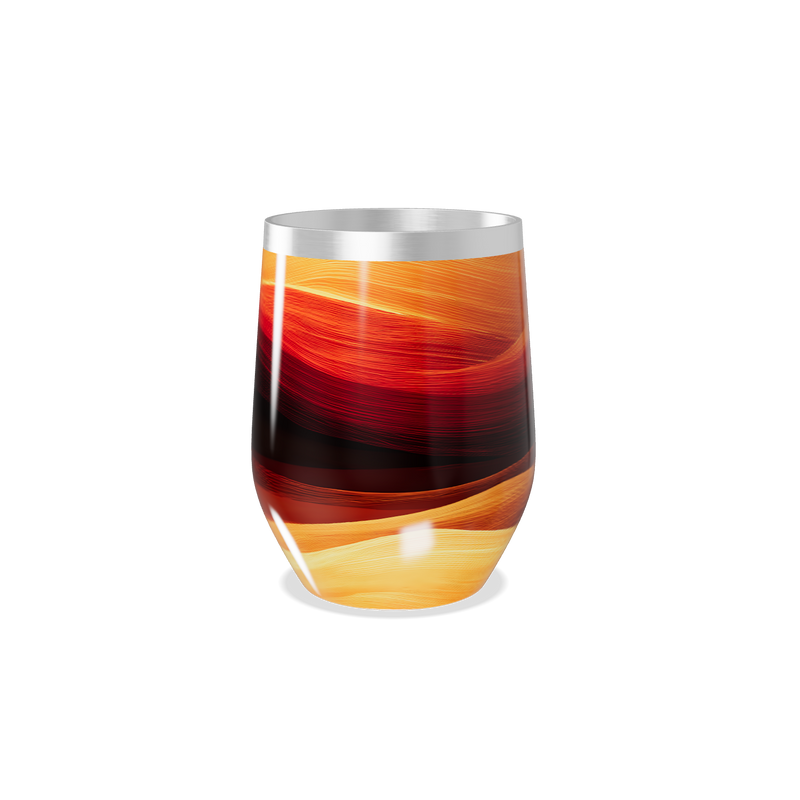 Copo Térmico Slim - Estampa Laranja Vermelha