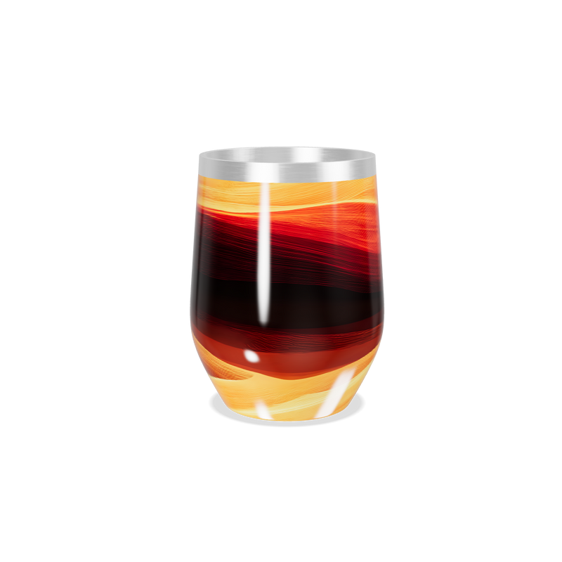 Copo Térmico Slim - Estampa Laranja Vermelha