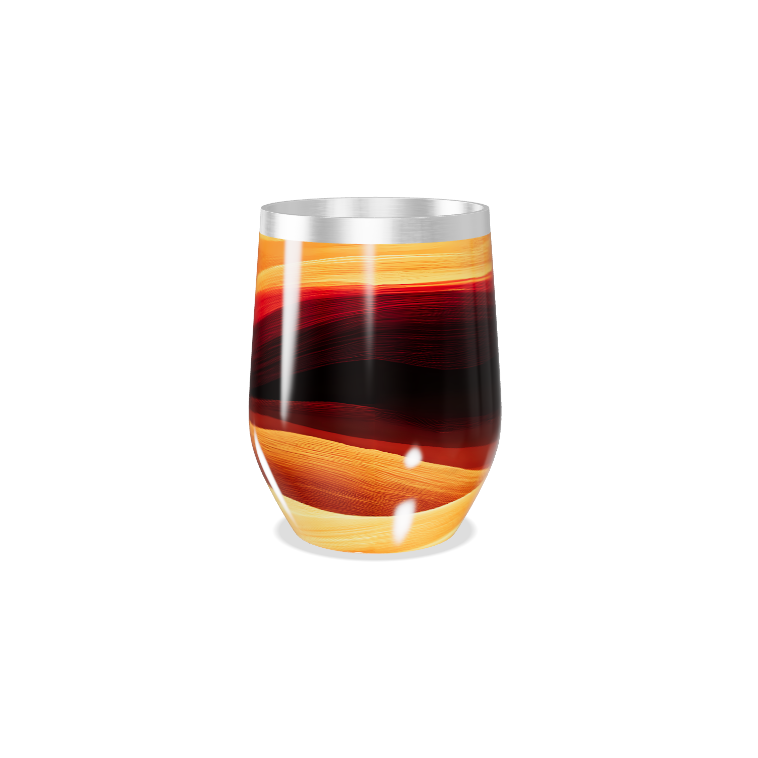 Copo Térmico Slim - Estampa Laranja Vermelha