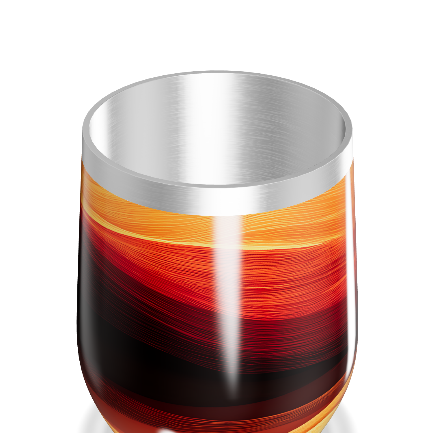 Copo Térmico Slim - Estampa Laranja Vermelha