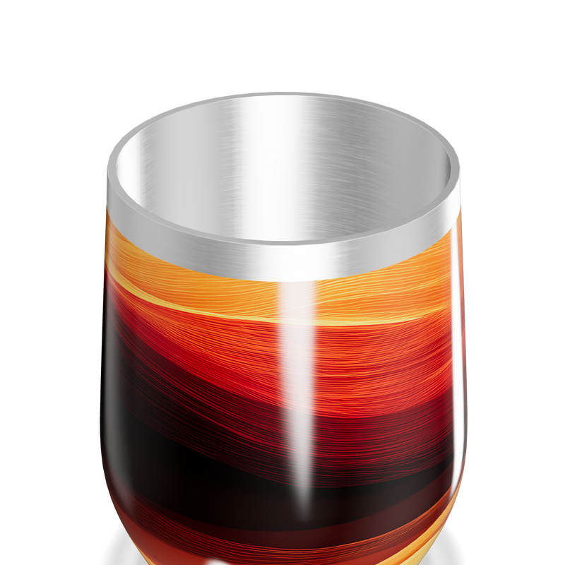 Copo Térmico Slim - Estampa Laranja Vermelha