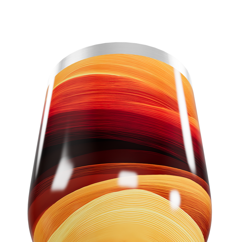 Copo Térmico Slim - Estampa Laranja Vermelha