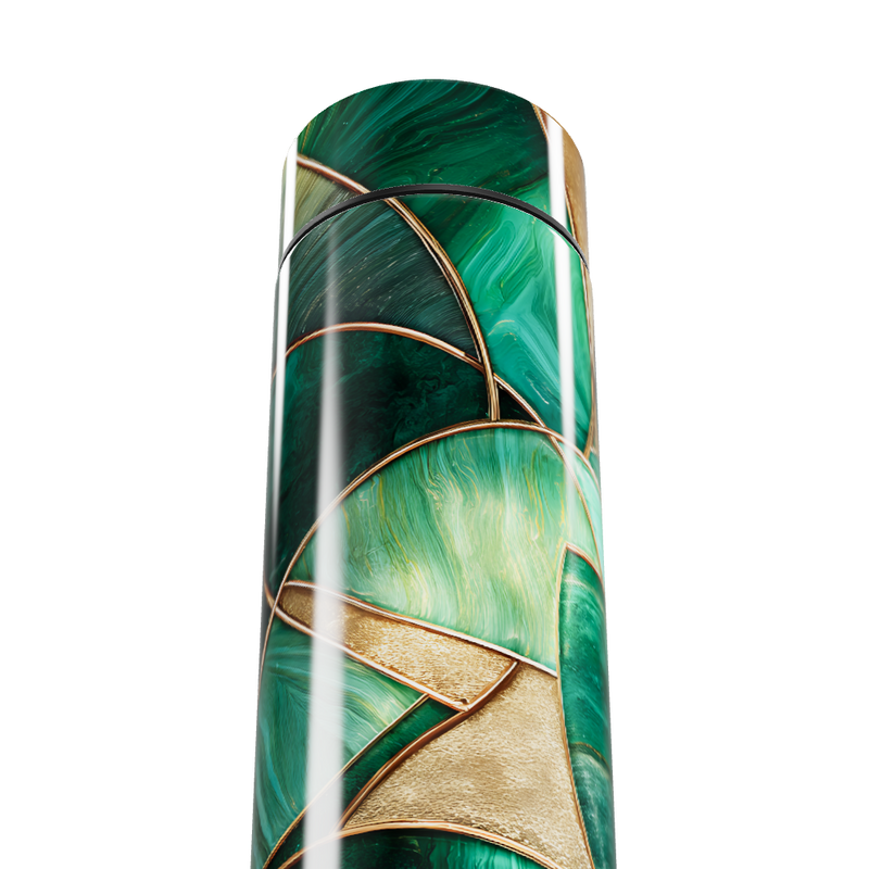 Garrafa Térmica Touch Verde com Design Marmorizado