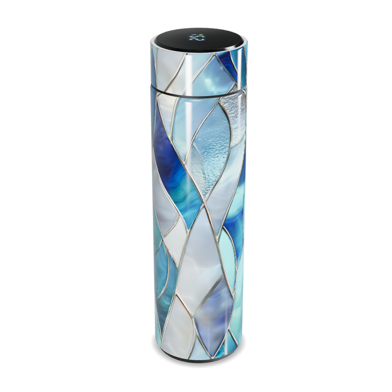 Garrafa Térmica Touch - Azul Vidro Colorido