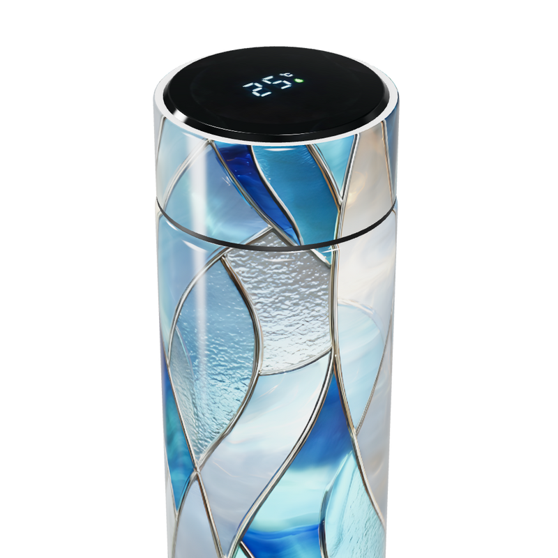 Garrafa Térmica Touch - Azul Vidro Colorido