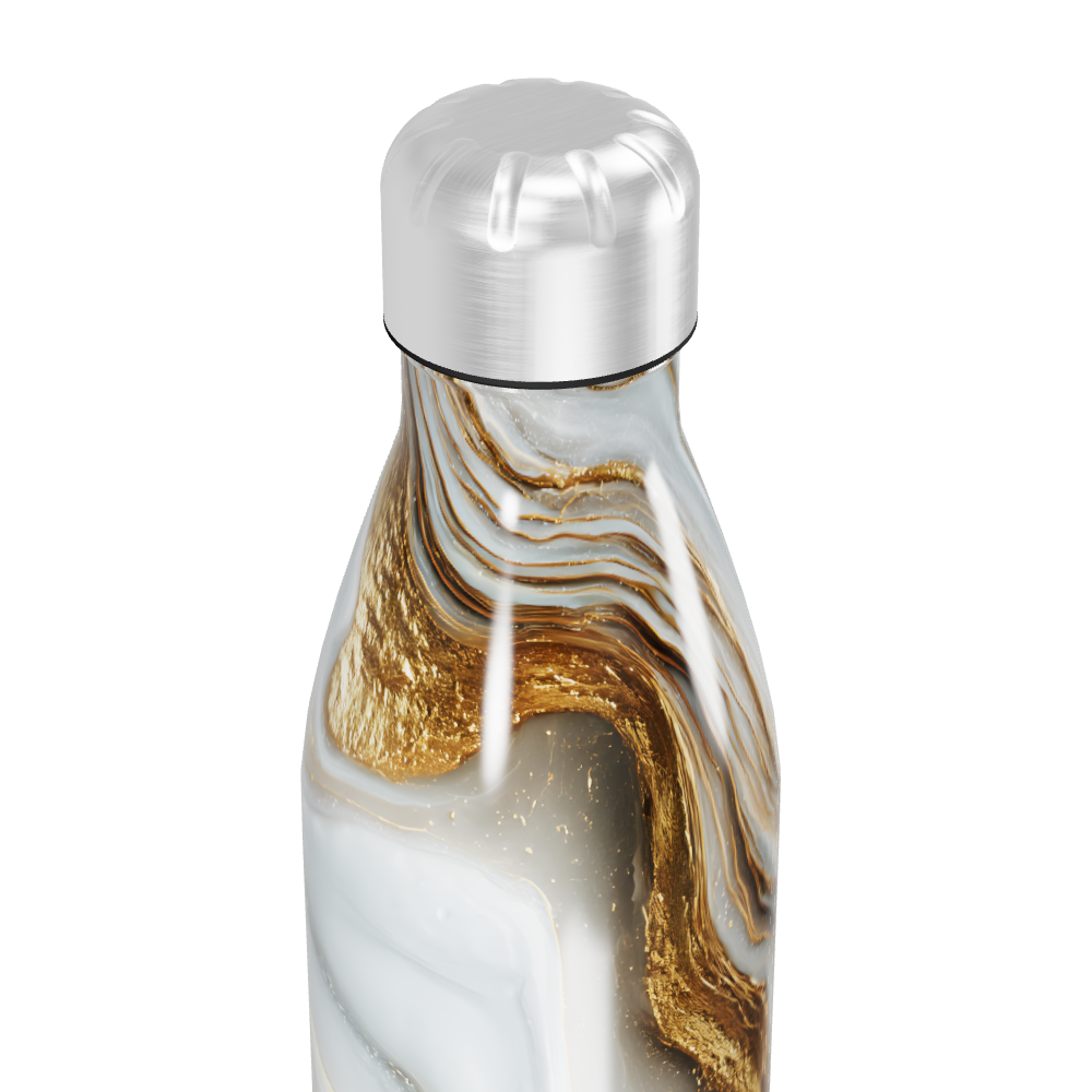 Garrafa Inox - Mármore Dourado