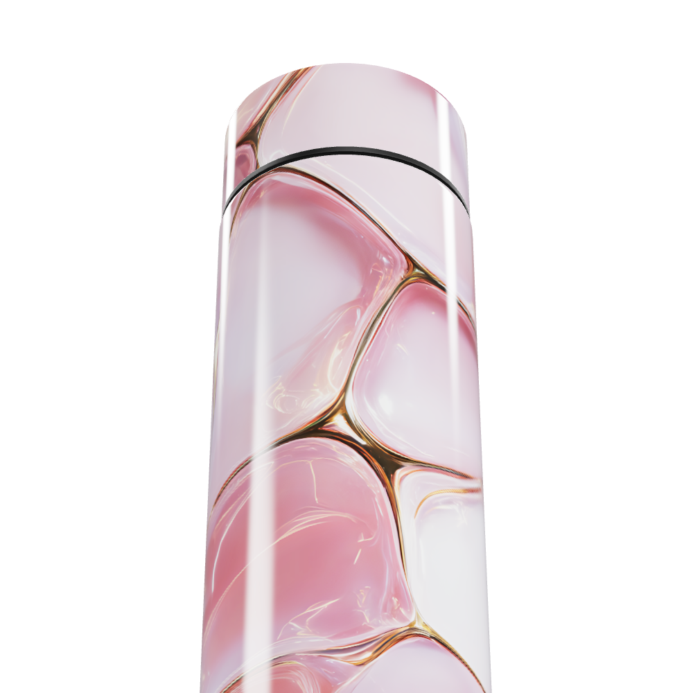 Garrafa Térmica Touch - Rosa Marmorizada Aço