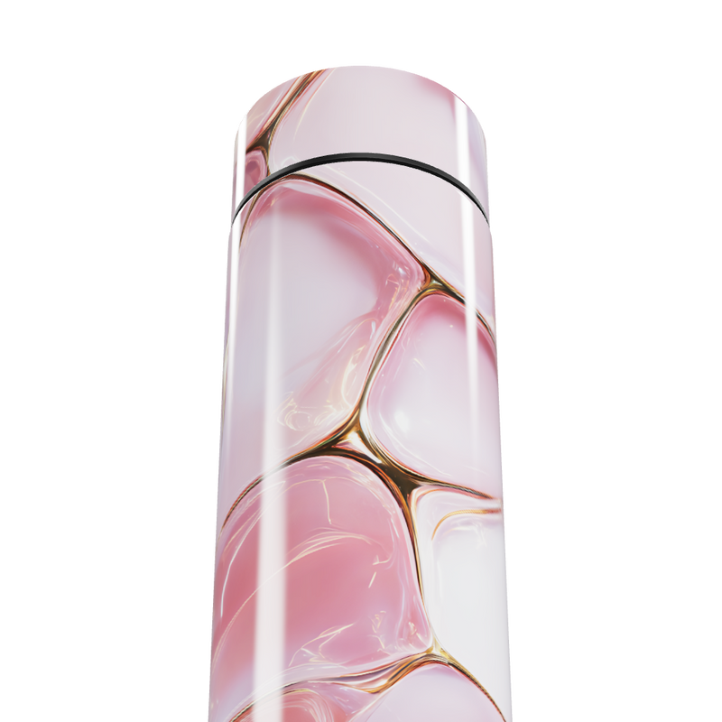 Garrafa Térmica Touch - Rosa Marmorizada Aço