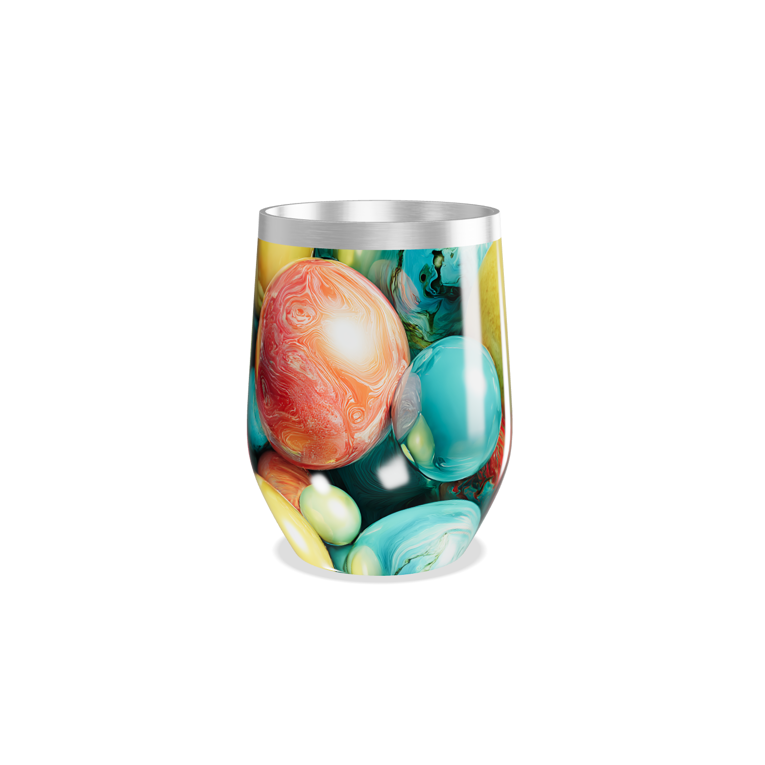 Copo Térmico Slim - Estampado Colorido Aço