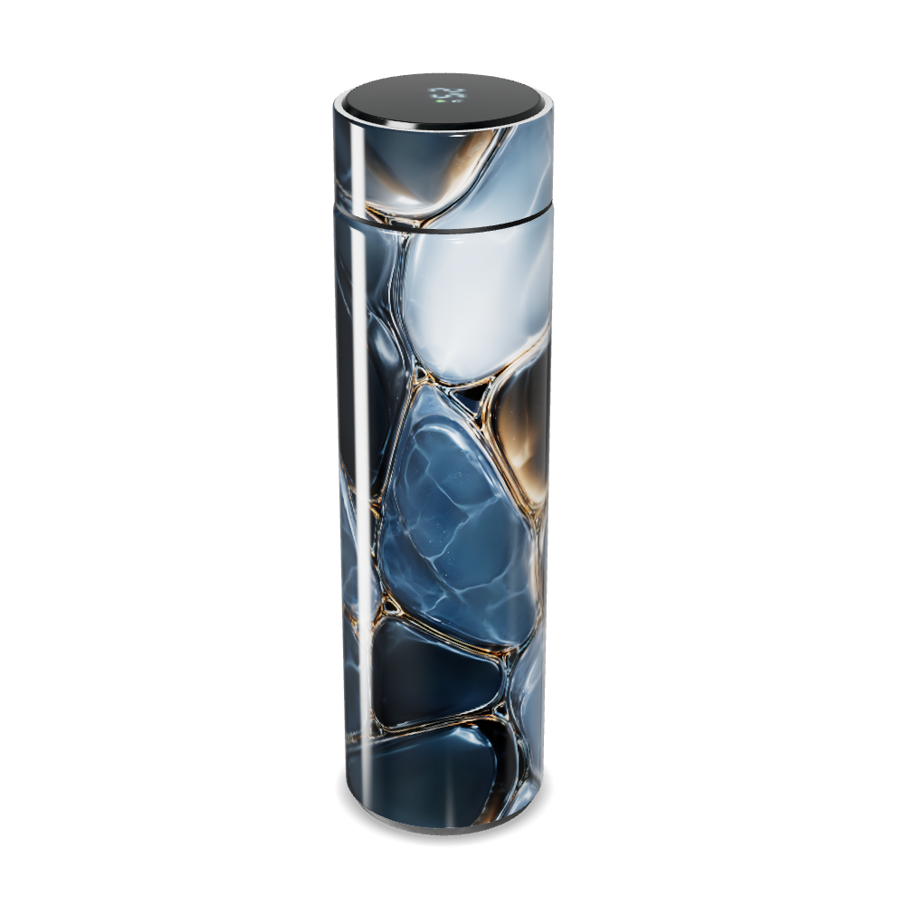 Garrafa Térmica Touch - Marmorizada Azul