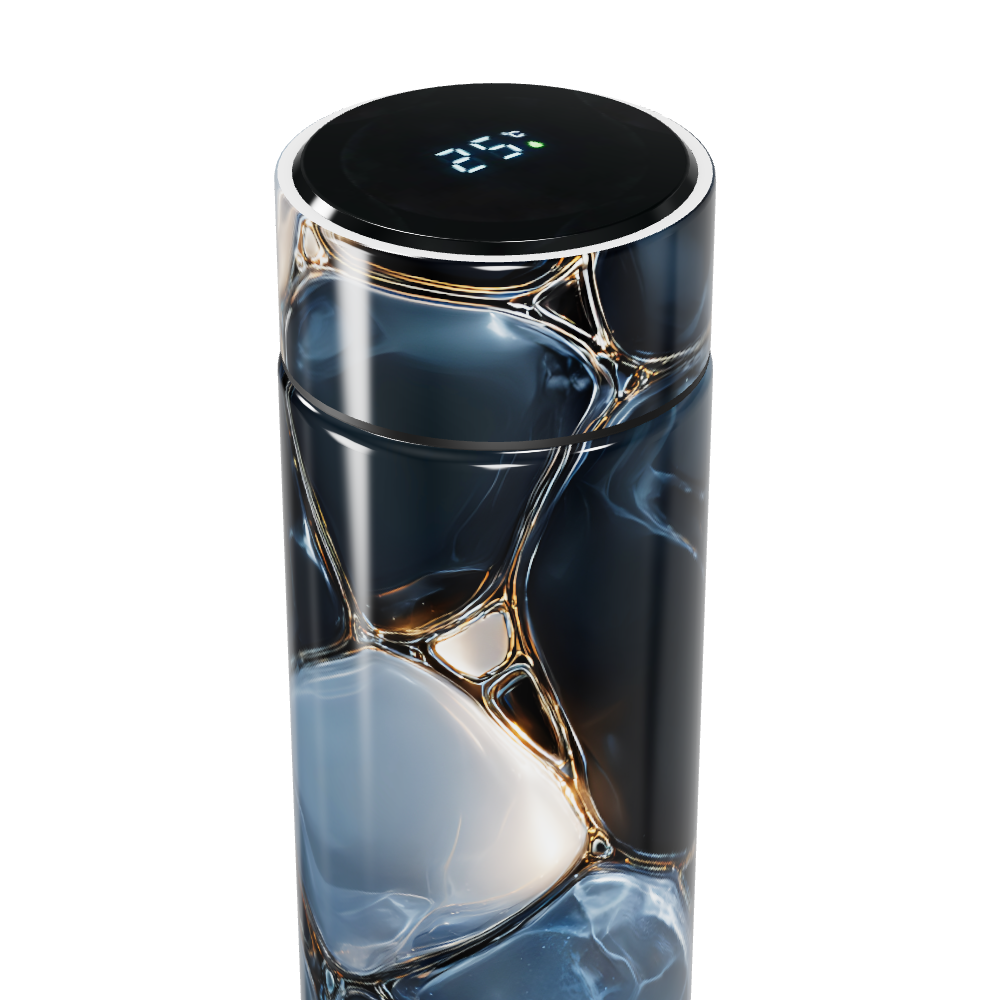 Garrafa Térmica Touch - Marmorizada Azul