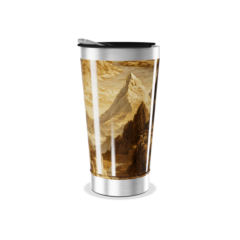 Copo Térmico - Estampa Rústica Montanhas