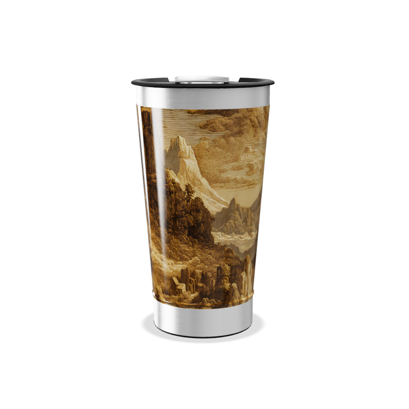 Copo Térmico - Estampa Rústica Montanhas