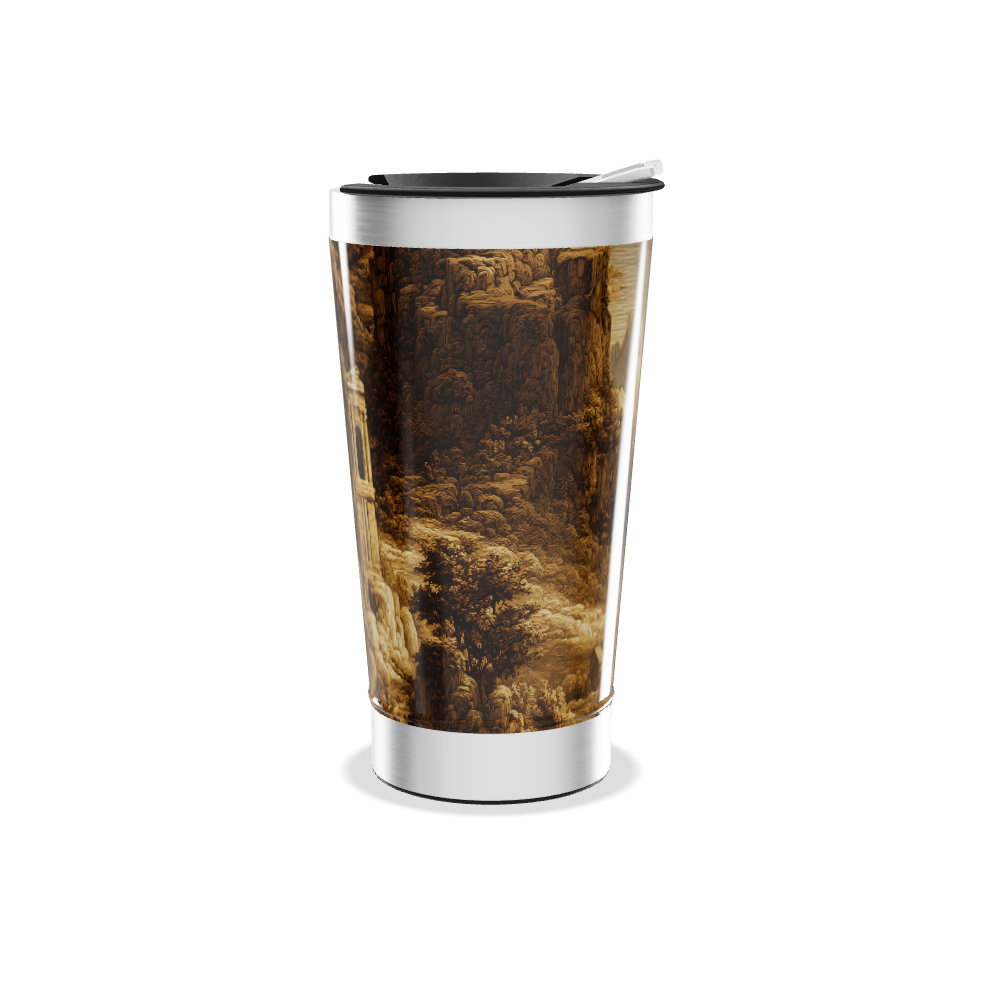 Copo Térmico - Estampa Rústica Montanhas