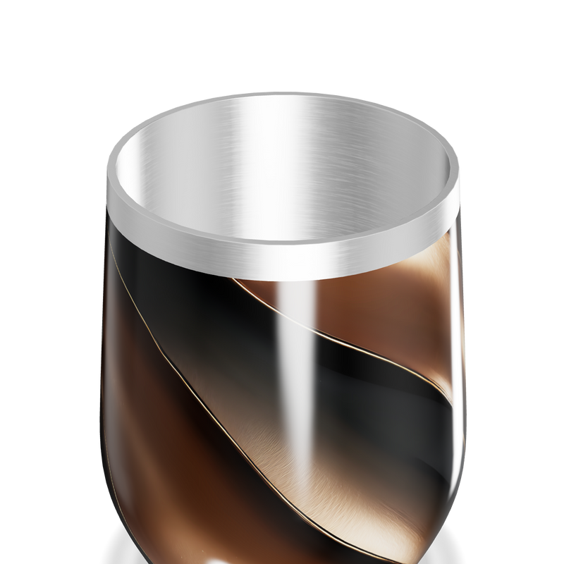 Copo Térmico Slim - Preto Marrom Espiral