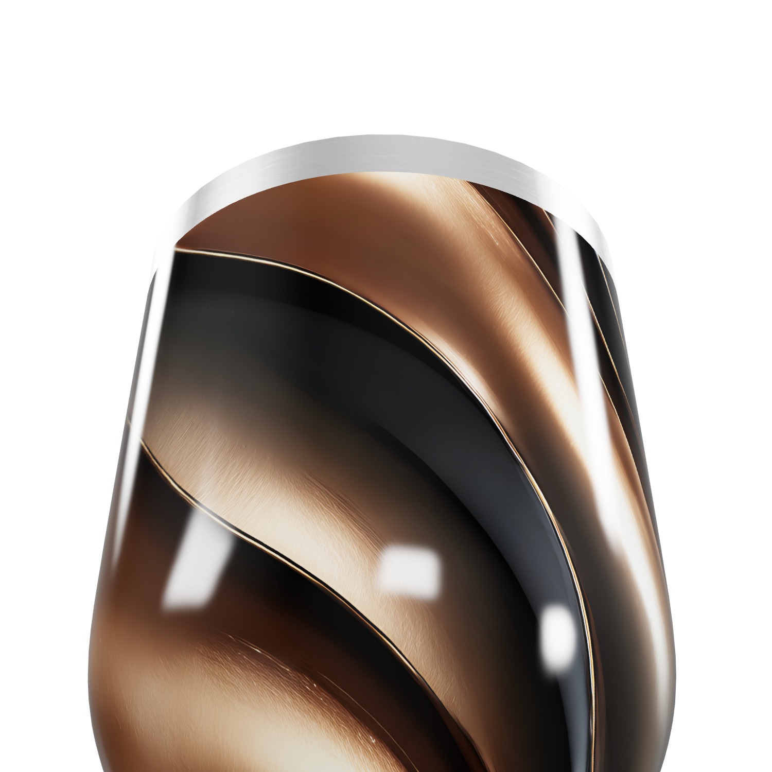 Copo Térmico Slim - Preto Marrom Espiral